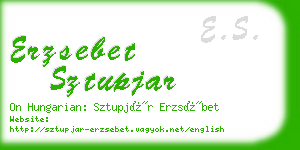 erzsebet sztupjar business card